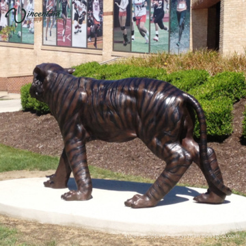 Garden decor bronze outdoor tiger statue for sale